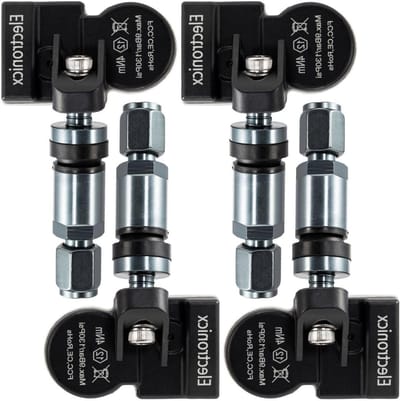 Bandensensoren - TPMS sensoren - Veiligheid verbeteren - Voorgeprogrammeerd - 4 stuks - Donkergrijs