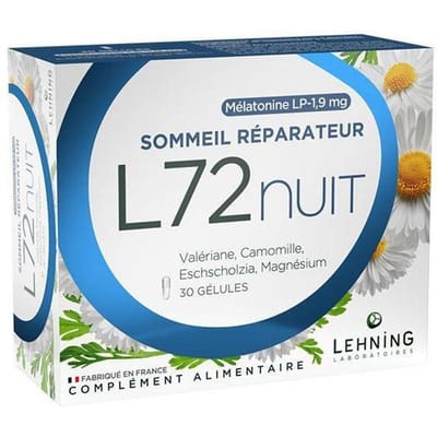 Lehning L72 Nacht Herstellende Slaap Melatonine LP 1,9 mg 30 capsules