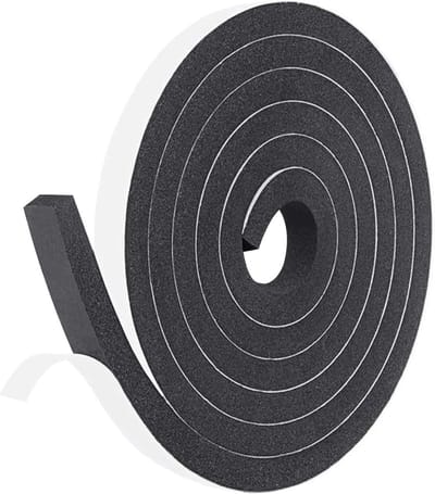 Rubberen afdichtstrip voor ramen en deuren, isolatieband 15 mm x 8 mm x 5 m, winddicht en hoog veerkrachtig