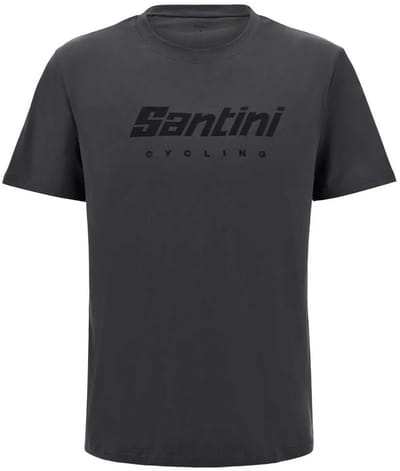 Santini Logo T-shirt Met Korte Mouwen Grijs XS