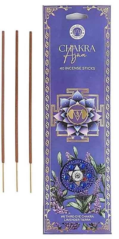 Wierook Ajna chakra lavendel Tierra – 40 stokjes