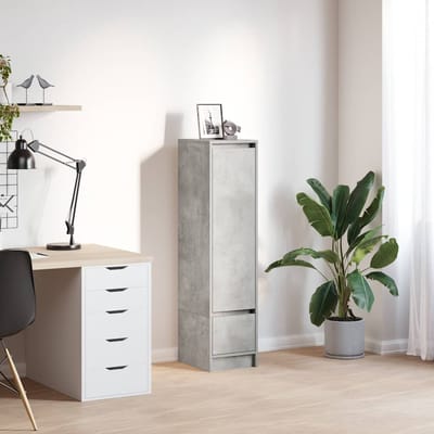 vidaXL - Highboard - 29,5x34x119,5 - cm - spaanplaat - betongrijs