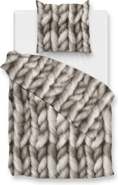 Zohome Merino Dekbedovertrek - Eenpersoons - Flanel - 140x200-220cm - Naturel
