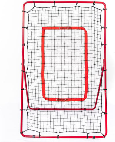 Pitch Back Rebound Net - Rebounder Trainer - Sport Training - Verstelbare Hoeken - 6 kg - Rood