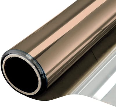 Privacy raamfolie – Warmte-isolerende folie – Privacyfolie – Elektrostatisch adsorberende reflecterende glasfolie – Met zon- en UV-bescherming – Geschikt voor ramen, kantoren en woningen – 30*200 cm (theezilver)