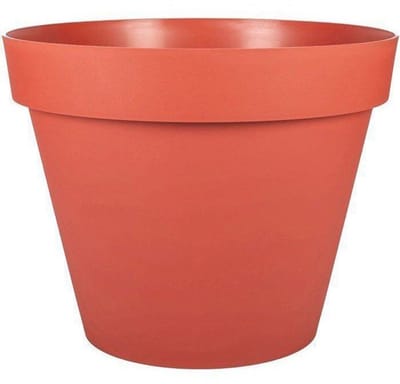 Ronde bloempot Ø 30 cm - EDA - Toscane - 10 L - Binnen/buiten - Ø 29,5 x H.24 cm - Terracotta Oranje