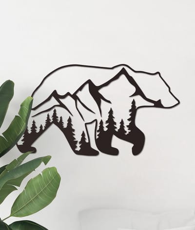 Wanddecoratie dieren | Beer - XL (44x80cm)