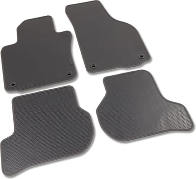 Rubber Automatten Duogrip - Geschikt voor Volkswagen Golf 5 - 2003-2008 - 4-delig - Uitvoering: 3/5-deurs / Variant | Bevestigingssysteem: Clips (met ovaal oog)