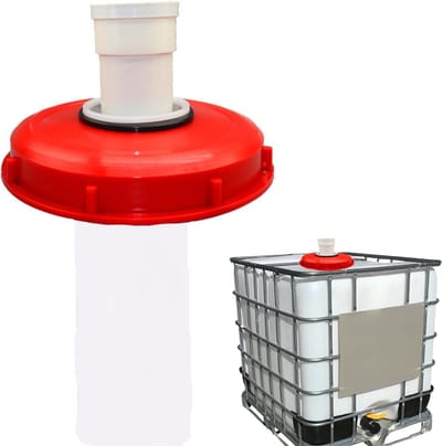 180° IBC tankdeksel met wasbaar nylon filter voor IBC regenwatertank 1000 liter, IBC dekselfilter IBC tankaccessoires, nylon regenwaterfilter 245 mm