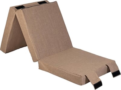Opvouwbaar Matras - Camping Matras Gastenmatras - Comfortabel Slapen - Ondersteunt de Wervelkolom - 180x60x10 cm - Zandkleur