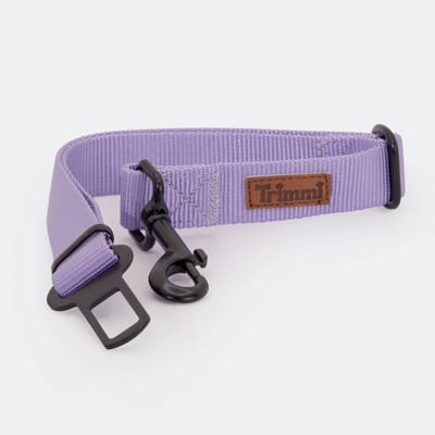Nylon autogordel lila - Autogordel hond - Autogordel verlengerstuk - Autogordel clip - Autoriem hond - Autoriem hond autogordel - Gordelclip - Gordel - hondenhalsband met naam - Halsbanden, riemen & tuigen - Trimmi