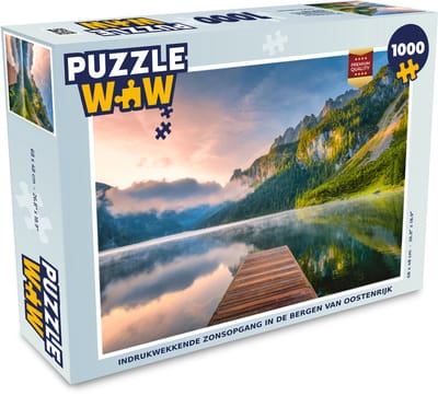 Puzzel Indrukwekkende zonsopgang in de bergen van Oostenrijk - Legpuzzel - Puzzel 1000 stukjes volwassenen