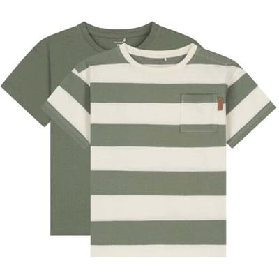 Prénatal baby T-shirts 2 stuks Light Khaki Green 56 heren