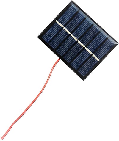 Zonnepaneel - Mini Energiebron - Apparaten Opladen - Hoge Conversie Efficiëntie - 6 x 7.5 cm - Zwart