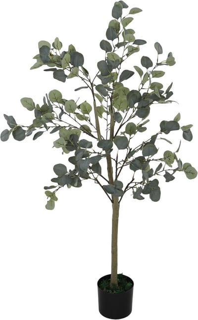 Realistische Kunstmatige Eucalyptusboom 150 cm met Zilverdollarbladeren in Pot