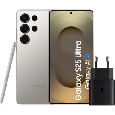Samsung Galaxy S25 Ultra 256GB Grijs 5G + Samsung Oplader 25 Watt Zwart