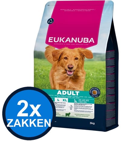 2x Eukanuba - Life Care Dog Adult Large Lamb & rice - Hondenvoer Droogvoer - 3 kg