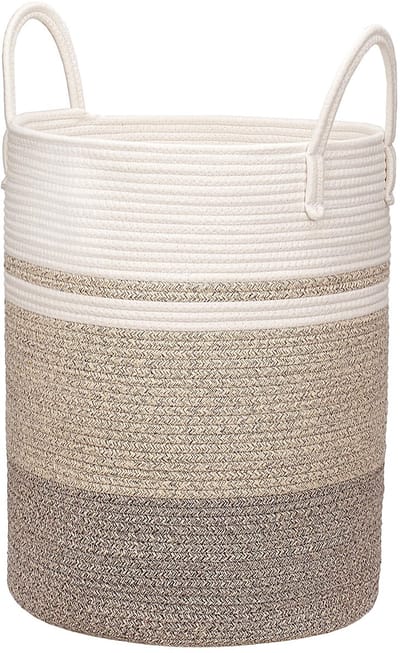 JGS ® Stijlvolle Grote Touwmand met Handgrepen voor Diverse Opbergbehoeften in Huis, 38 x 50 cm