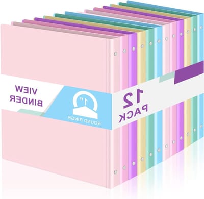 Ringband Mappen - Organisatie Mappen - Documenten Sorteren - Met Interne Zakken - 1 inch - Macaron Kleur