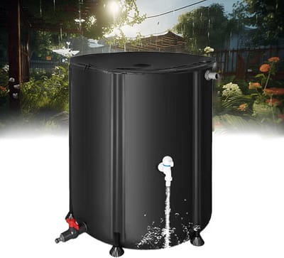 Regenton Kit - Water Collector - Tuin Bewateren - Opvouwbaar Met Kraan - 225 Liter - Zwart