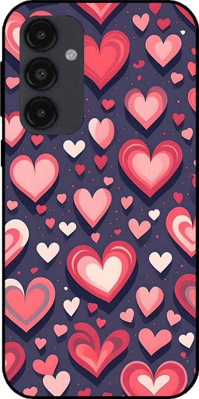 Smartphonica Telefoonhoesje Geschikt voor Samsung Galaxy A54 5G met Hartjes Opdruk - TPU Backcover Case With Heart Design geschikt voor Samsung Galaxy A54 5G