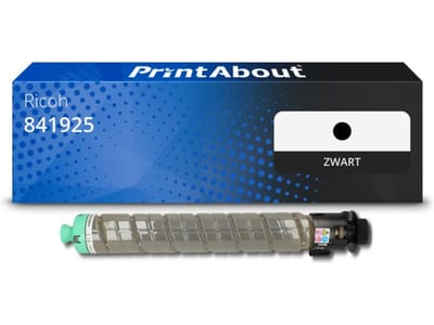 PrintAbout huismerk Toner 841925 (MP C2503) Zwart Geschikt voor Ricoh