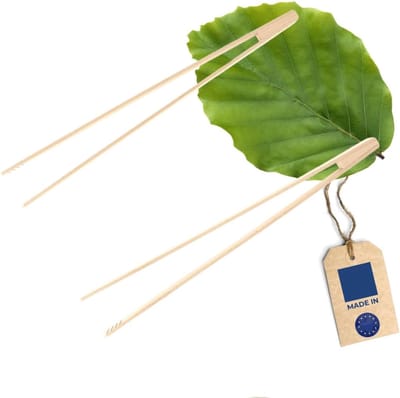 Barbecue Tangen - Vlees Tفر - Buiten Koken - Geribbelde Grip - 40 cm - Houtkleur