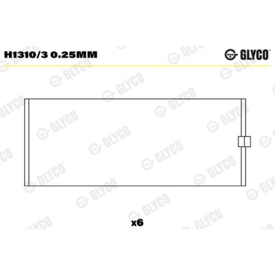 Krukaslagerset GLYCO H1310/3 0.25mm