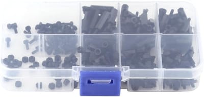 250-delige set nylon afstandhouders en standoffs voor M2 en M3, inclusief opbergtas voor circuitboards