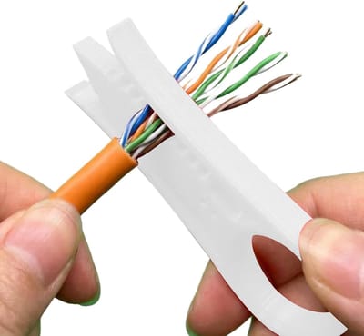 Mini draadstripper - Kabelkrimptang Rechte trekker - Bedrading organiseren - Schone gelijkmatige sneden - 7.9x2.7x0.6 cm - Wit