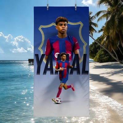 Voetbalster L-lamine Y-yamal Handdoek Sneldrogende Strandhanddoeken Zijn Geschikt Voor Zwembaden Kamperen Yoga En De Sportschool W80*H150(CM)