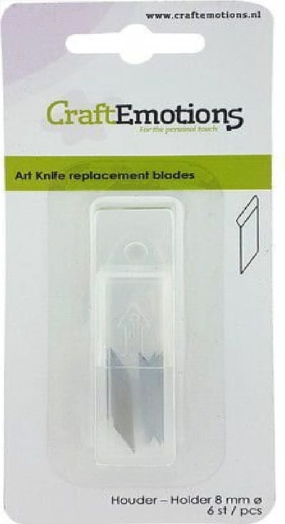 Reservemesjes voor CraftEmotions snijmes softgrip 8 mm