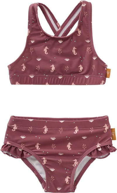 Fresk UV Bikini voor Meisjes 62 -Zwemkleding met UV-bescherming UPF 50 - Sneldrogend - Tweedelig Zwempak - Bikiniset Meisjes - Roze - Seahorse