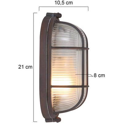 Steinhauer Plafondlamp Lisanne, bruin, ovaal, metaal, glas, E27