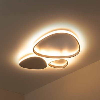 Lucide SAMLING - Plafonnière (Plafondlamp) - LED Dimbaar - CCT - 1x30W 2700K/4000K - Taupe