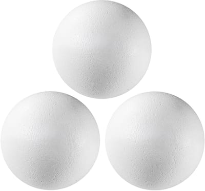 Piepschuim bol/bal - 3x - wit - D15 cm - styropor - hobby figuren - DIY - knutselen - basis materiaal