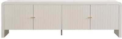 Vente-unique Tv-meubel met 4 deuren van MDF - Beige en goudkleurig - MIRENALO