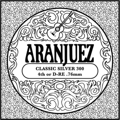 Aranjuez AR-304 D-4 snaar, silverplated wound nylon, medium gauge