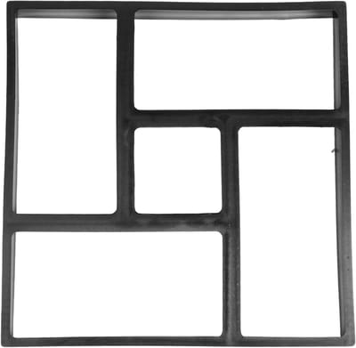 Betonnen Vloer Mallen - Tuin Bestrating - DIY Tuinieren - Herbruikbaar Kunststof - 41 x 4 cm - Zwart