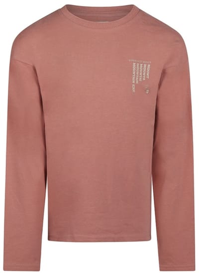 No Way Monday-Jongens T-shirt met verlaagde schouder-Faded red