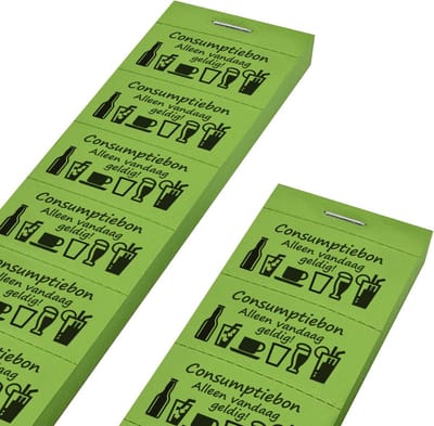 CombiCraft Consumptiebonnen groen alleen vandaag geldig 10 per strip groen - per 1000 bonnen