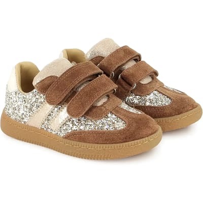 Velours-glitter sneakers voor kinderen Shoo Pom Yuzu Lo Scratch