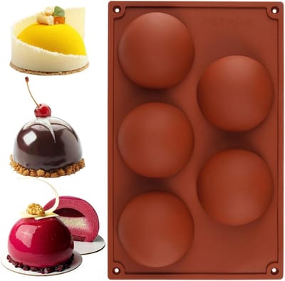 Siliconen Chocoladevorm voor Halve Bolletjes Ø 7cm | Ideaal voor Mousse, Chocoladeballen en Bakvormen