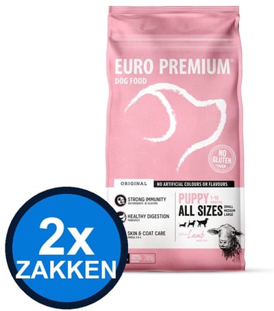 2x Euro-Premium - Puppy Lamb & rice - Hondenvoer Droogvoer - 3 kg