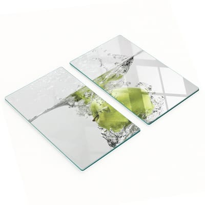 Glazen snijplanken met appel-onderwaterafbeelding, 2x30x52 cm