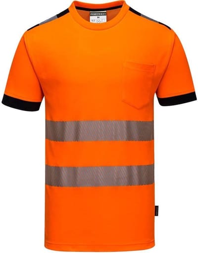 Portwest PW3 Hi-Vis Vision T-Shirt Korte Mouw T181 - Oranje/Zwart - XXXL
