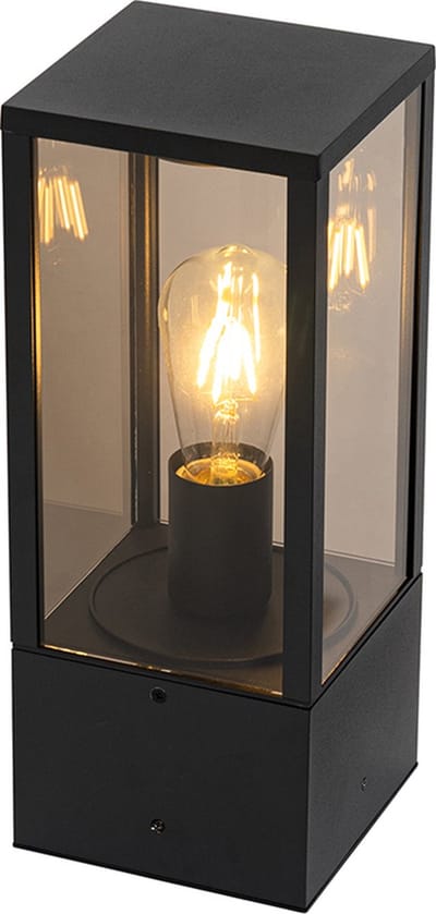 QAZQA charlois - Moderne Staande Buitenlamp | Staande Lamp voor buiten - 1 lichts - H 40 cm - Zwart - Buitenverlichting