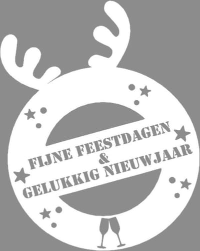 Raamsticker herbruikbaar fijne feestdagen & gelukkig nieuwjaar | Rosami