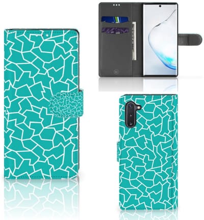 Samsung Galaxy Note 10 Hoesje Cracks Blue