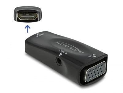 Delock Adapter HDMI-A female to VGA female 1080p with Audio